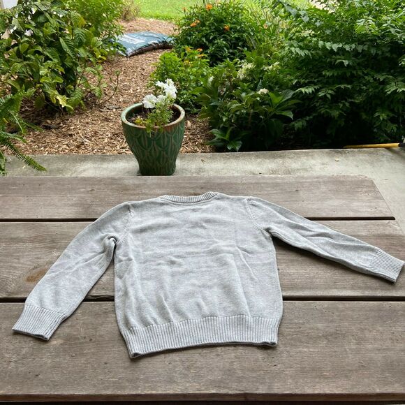 Gymboree Boys Sweater Size XS 4 Essentials Gray V-Neck Long Sleeve Solid NEW - Picture 8 of 8